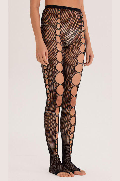 Rui Zhou JW02 Series Pearl Mesh Toe Socks RUI-RSS22JW02-HEI Onyx Black